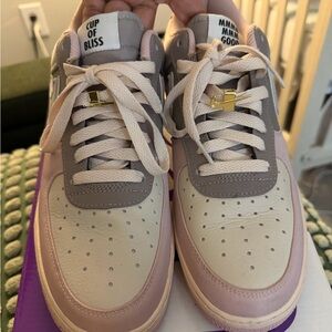 Cup of Bliss Men's Sneakers - Cream and Pink